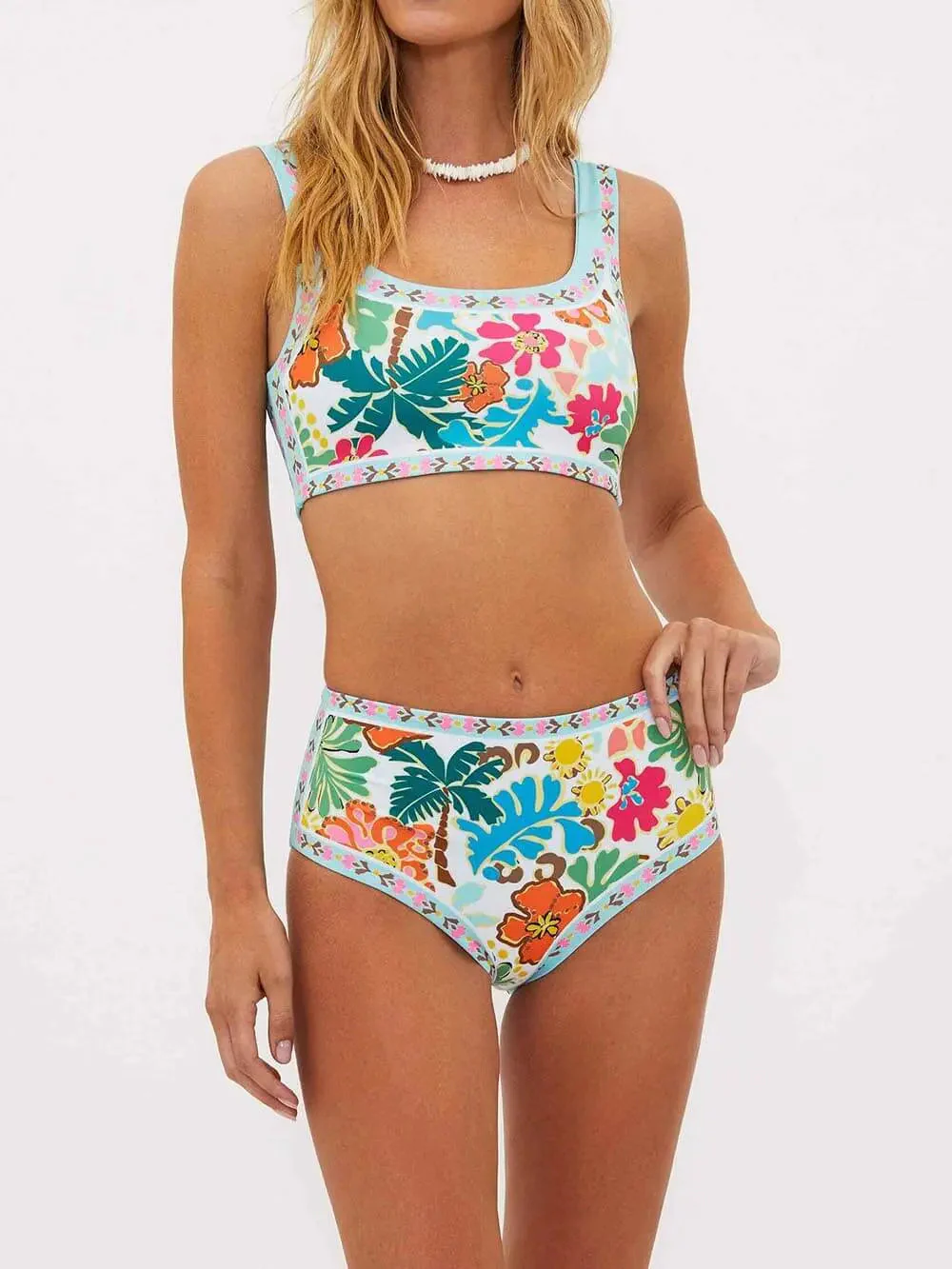 Cassandre | Bikini floral stretch pour femme | Moderne - Image 4