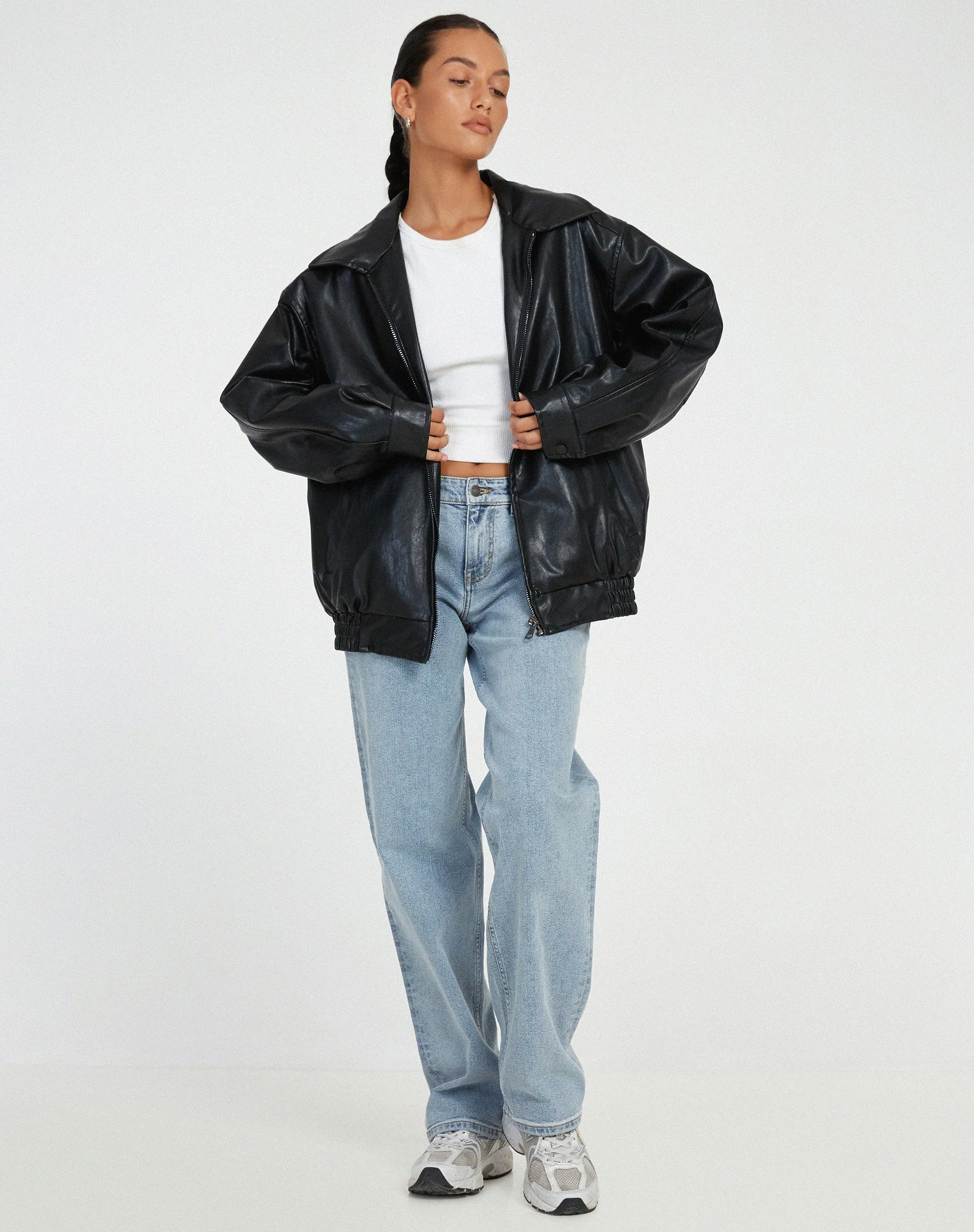 Cécile | Veste oversize en PU pour femme | Hiver - Image 5