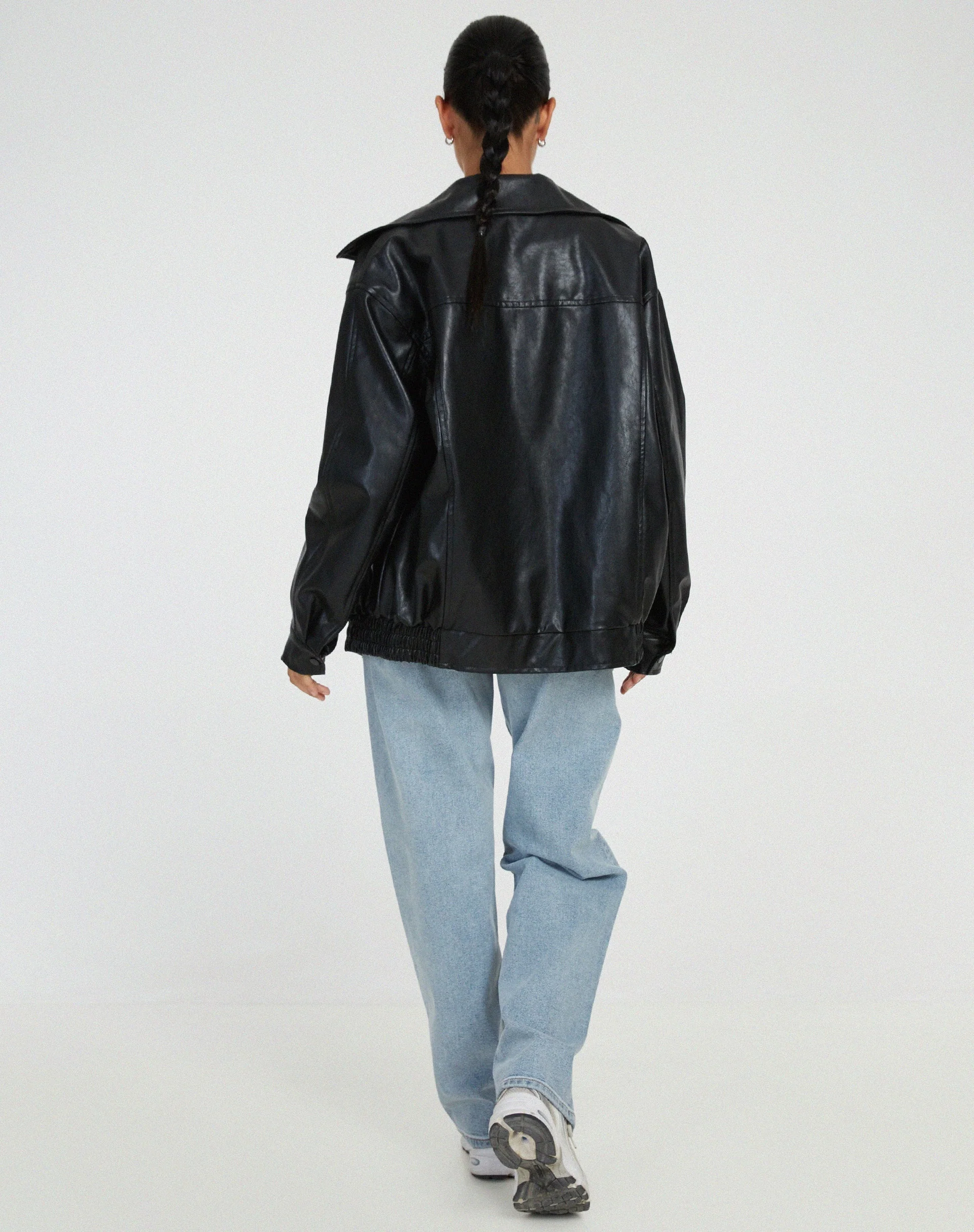 Cécile | Veste oversize en PU pour femme | Hiver - Image 6