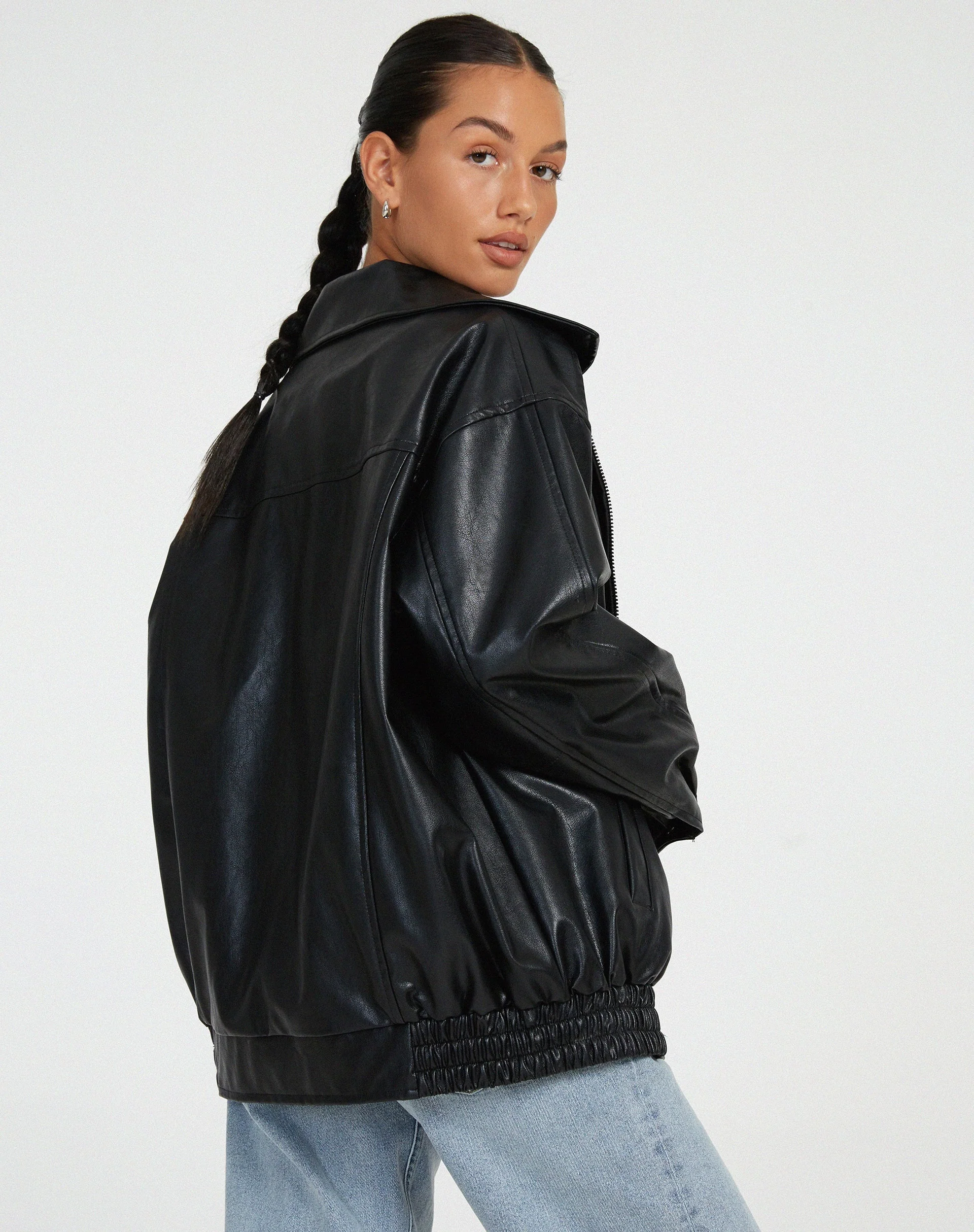 Cécile | Veste oversize en PU pour femme | Hiver - Image 8