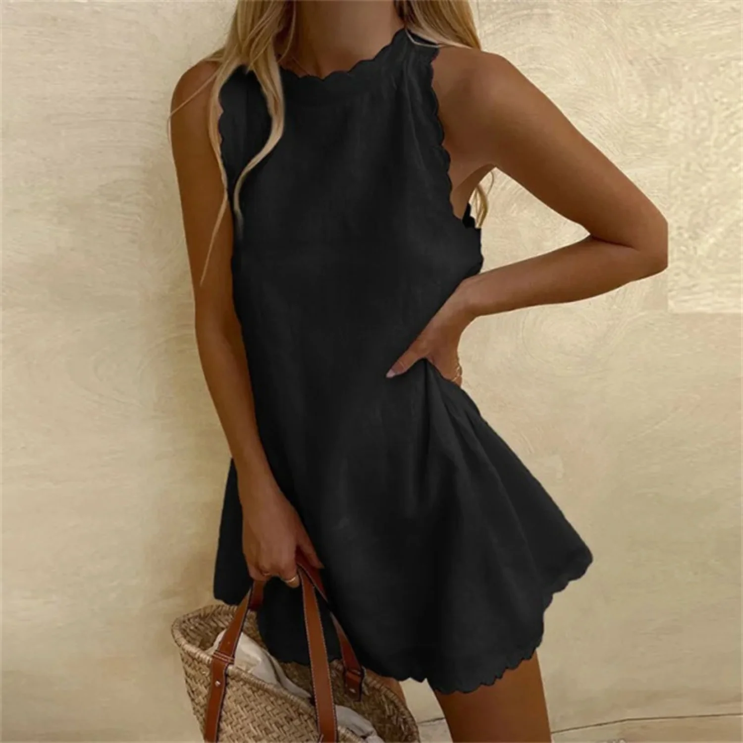 Celia | Mini-robe d’été en lin pour femme | Moderne