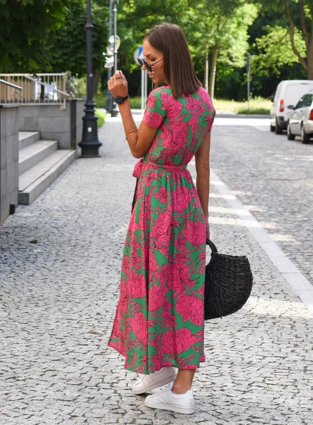 Demi | Robe midi femme à col en V | Moderne - Image 3