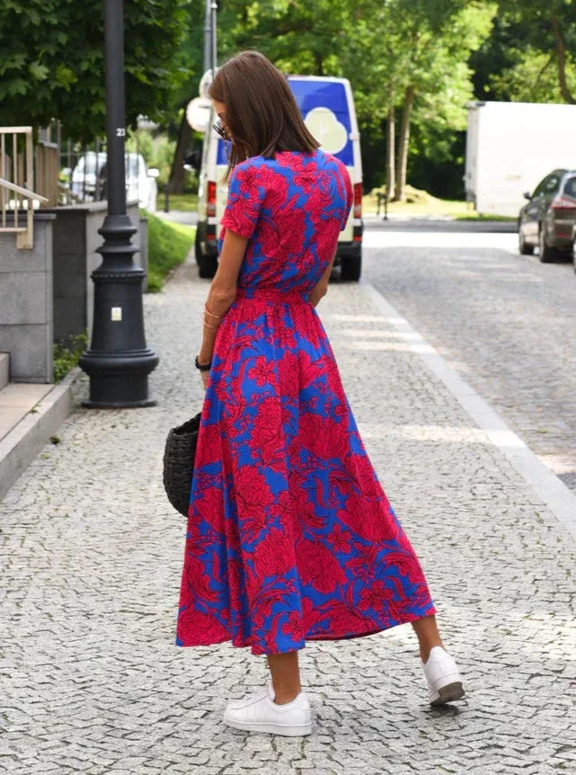Demi | Robe midi femme à col en V | Moderne - Image 5