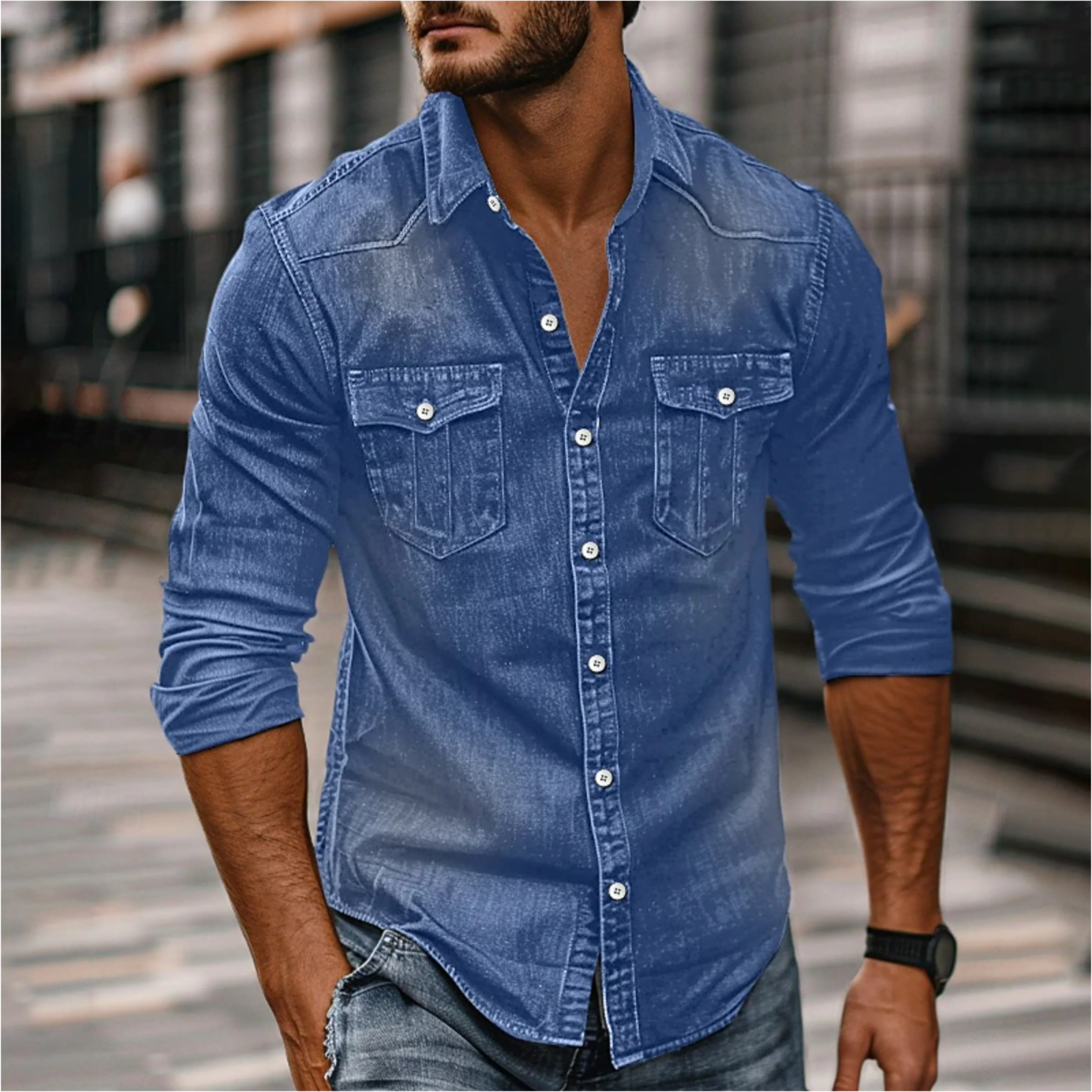 Étienne | Chemise manches longues pour hommes | Moderne - Image 3