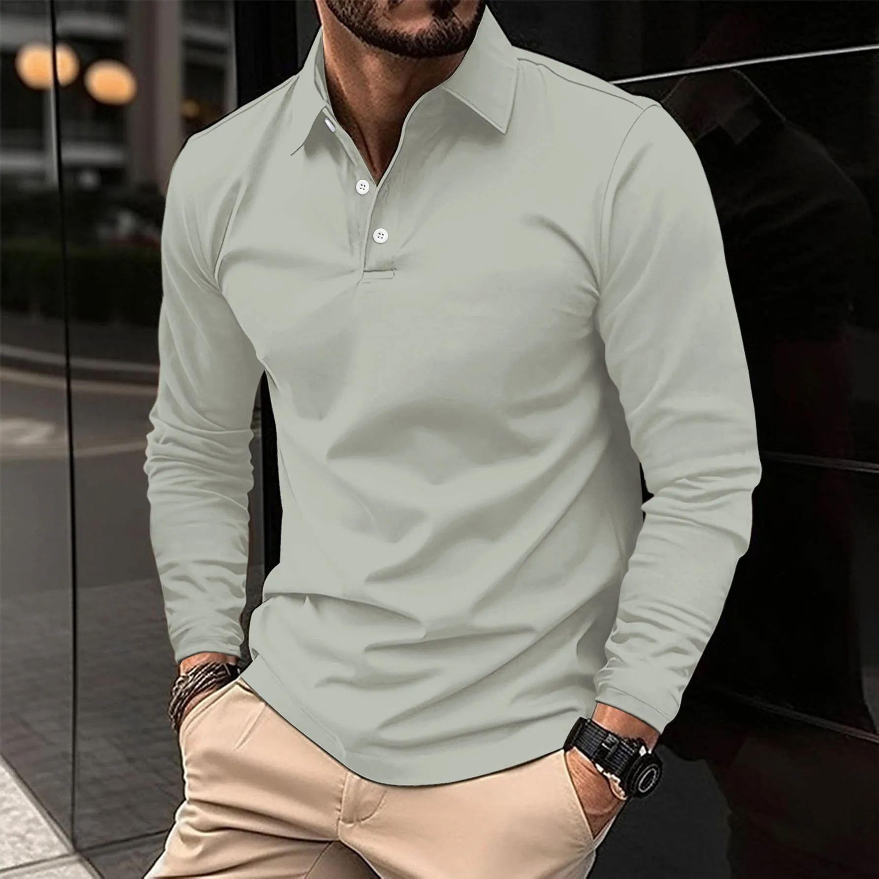 Eugène | Polo pour Homme | Manches Longues, Coupe Structurée & Tendance