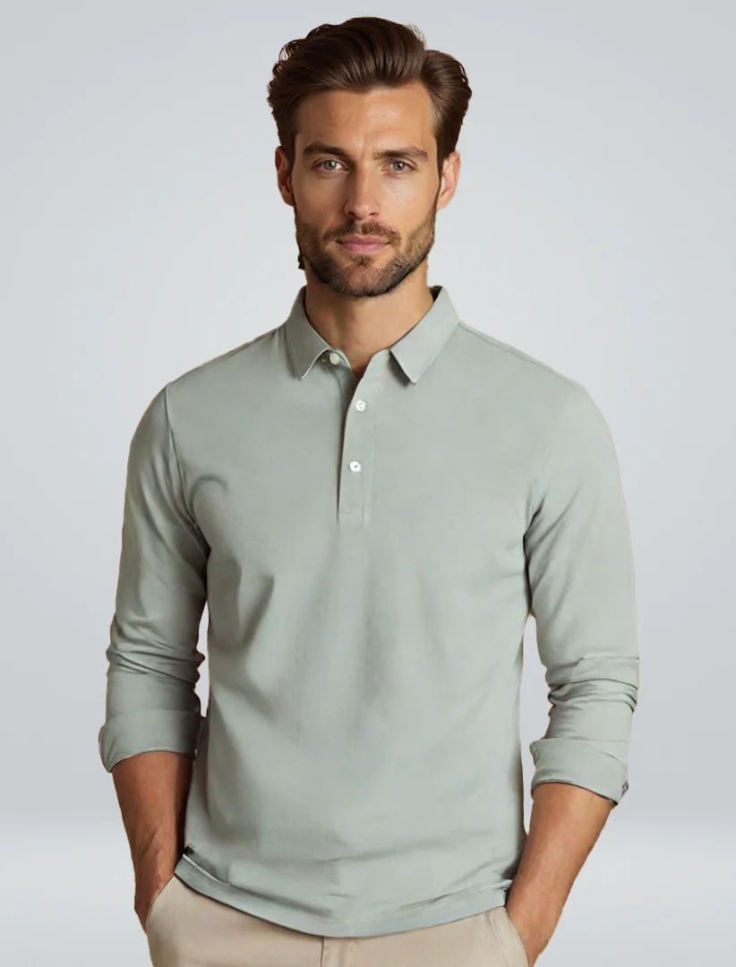 Eugène | Polo pour Homme | Manches Longues, Coupe Structurée & Tendance - Image 2