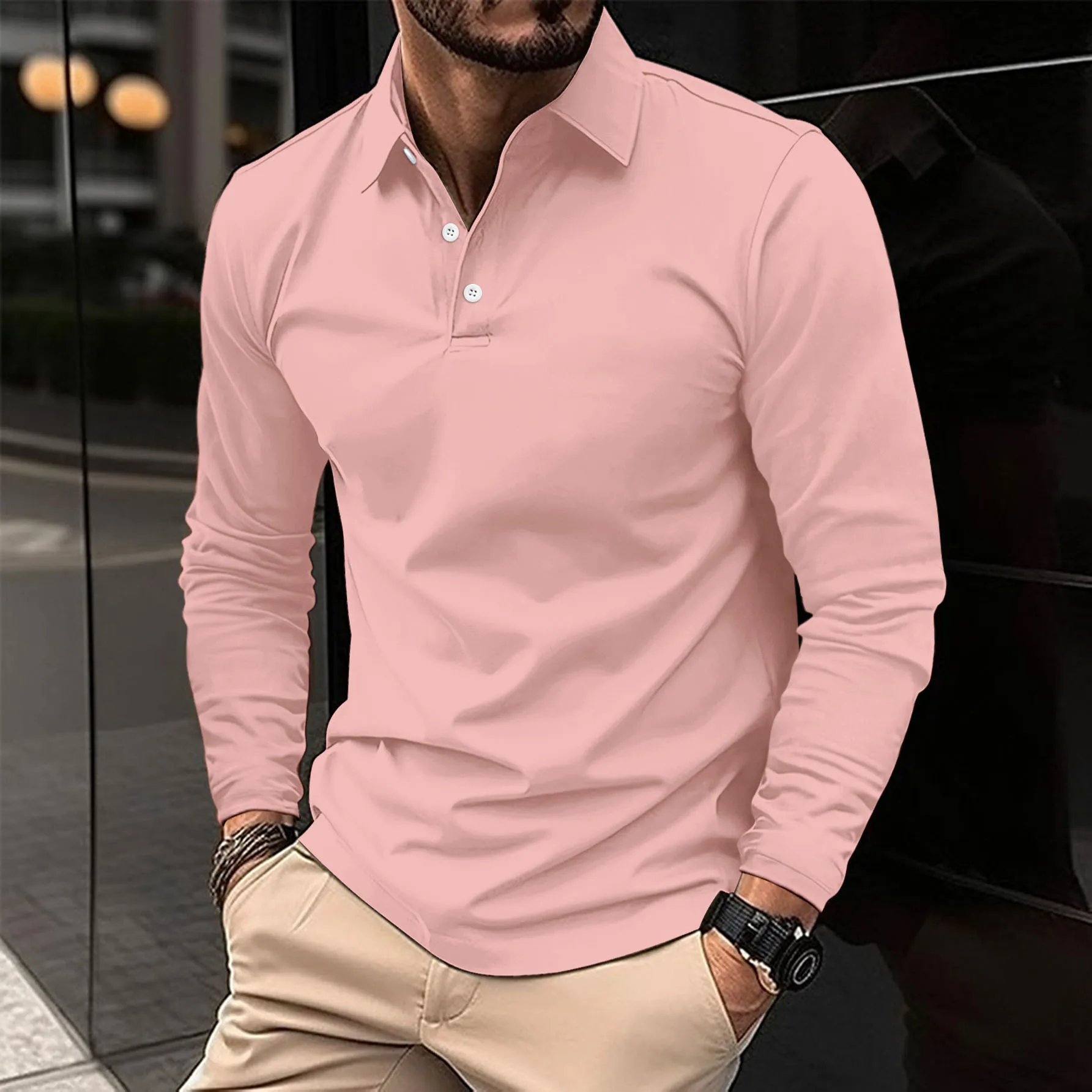 Eugène | Polo pour Homme | Manches Longues, Coupe Structurée & Tendance - Image 5