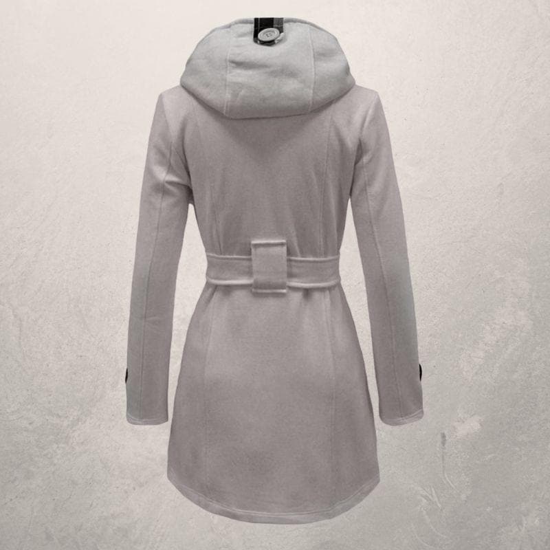 Fedrissa | Manteau Tendance Ceinture Capuche - Image 10