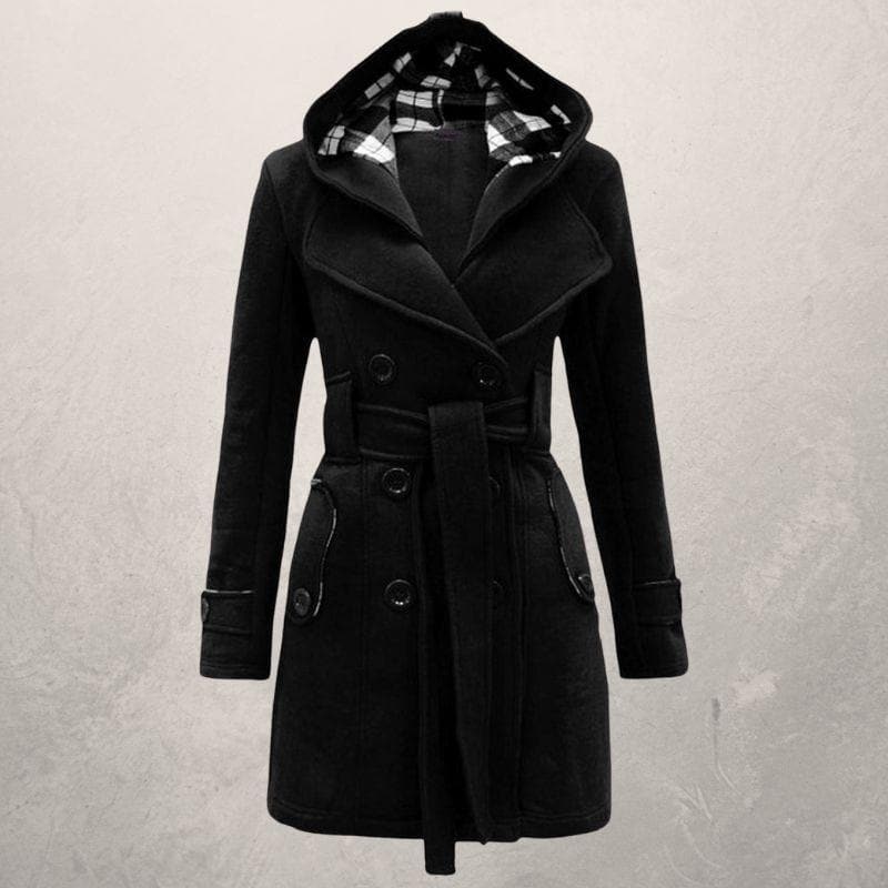Fedrissa | Manteau Tendance Ceinture Capuche - Image 5
