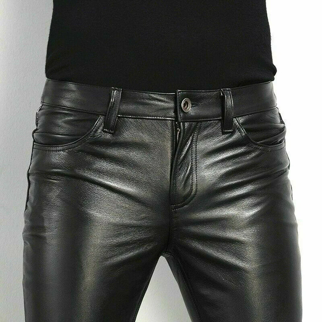 Giuseppe | Pantalon Élégant En Cuir - Image 3