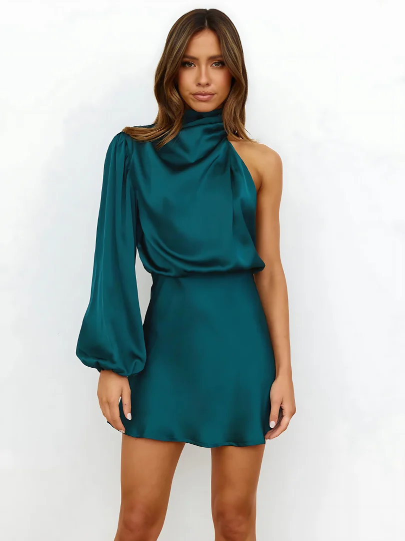 Isaline | Robe à épaule unique pour femme | Moderne - Image 9