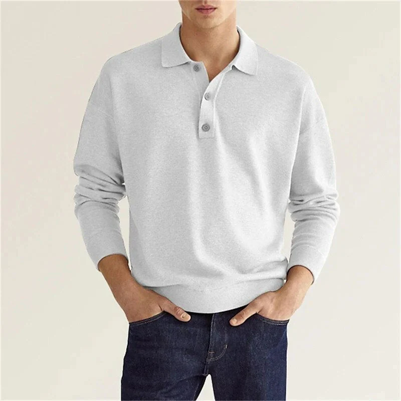 Jérôme | Polo pour Homme | Manches Longues, Coupe Ajustée & Moderne - Image 3