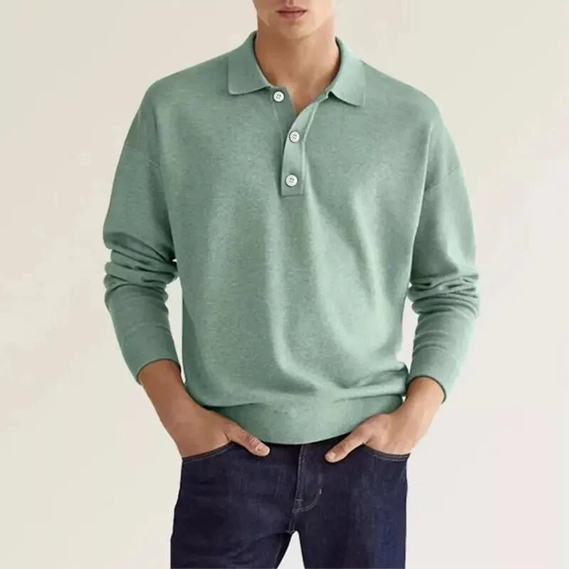 Jérôme | Polo pour Homme | Manches Longues, Coupe Ajustée & Moderne - Image 4