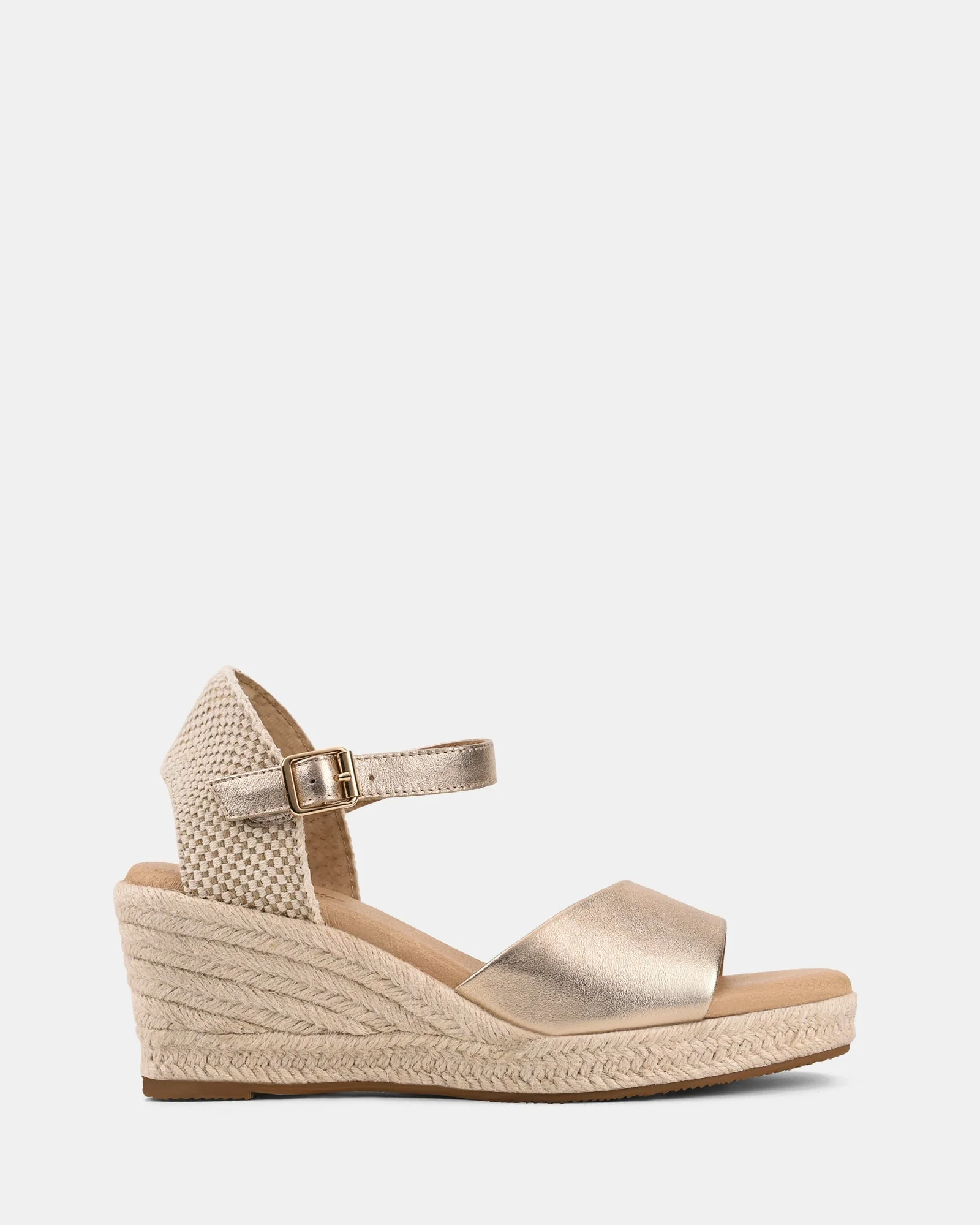 Sadie | Sandales compensées dorées pour femmes | Moderne - Image 6
