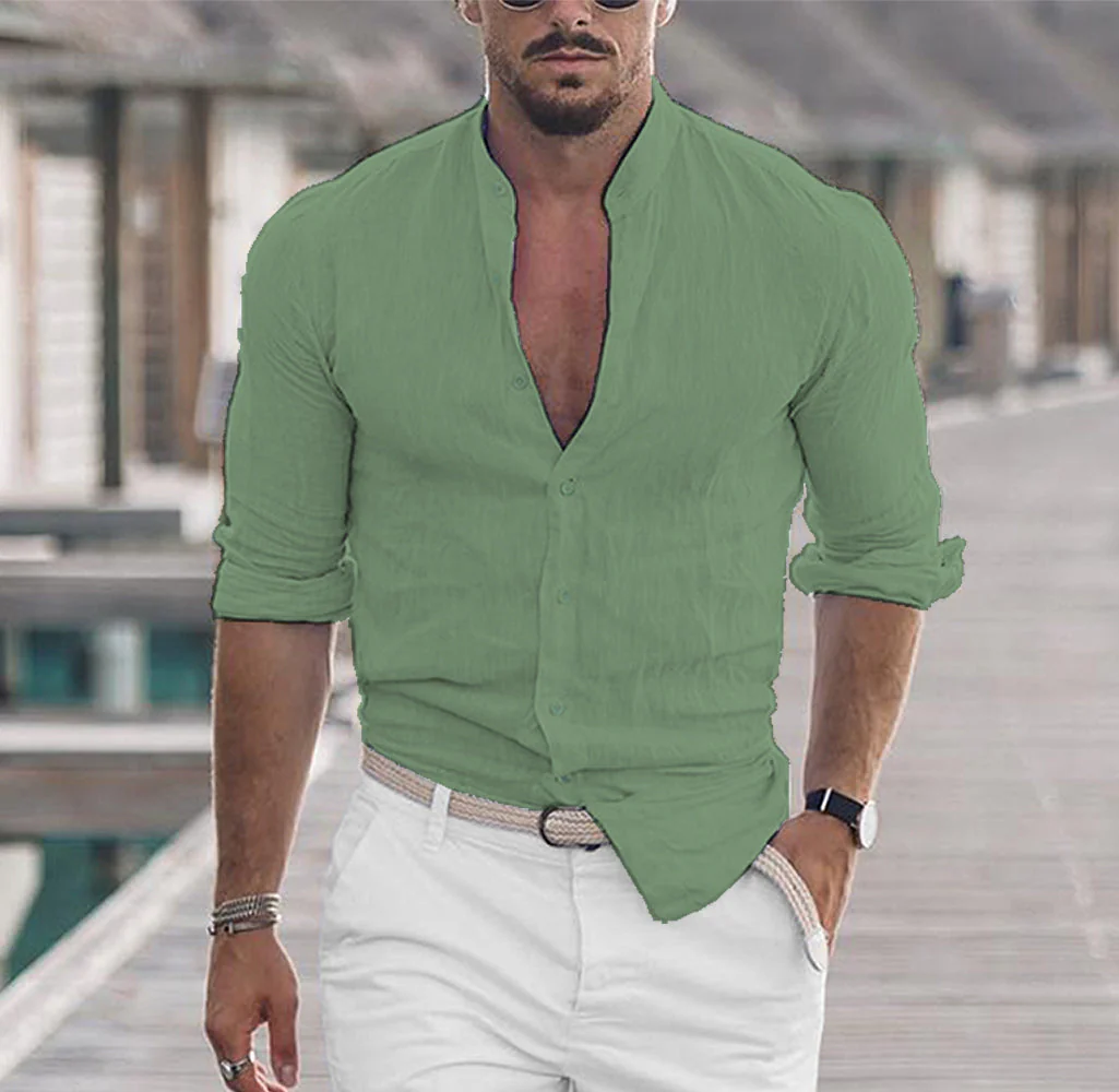 Thayer | Chemise pour Homme | Col Montant, Estivale & Tendance - Image 6